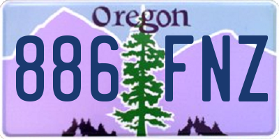 OR license plate 886FNZ