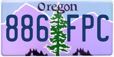 OR license plate 886FPC