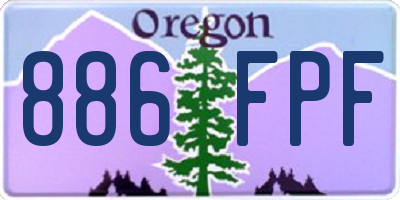OR license plate 886FPF