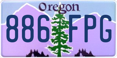 OR license plate 886FPG