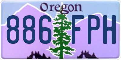 OR license plate 886FPH
