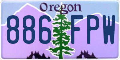 OR license plate 886FPW