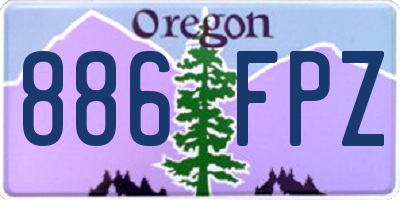 OR license plate 886FPZ