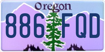 OR license plate 886FQD