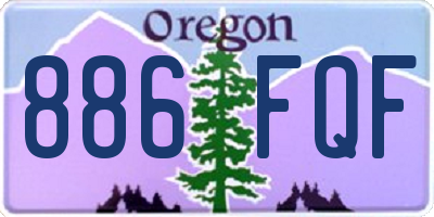 OR license plate 886FQF