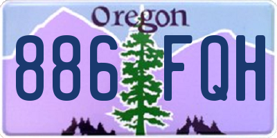 OR license plate 886FQH