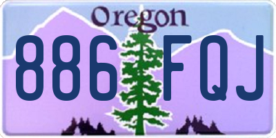 OR license plate 886FQJ