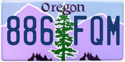 OR license plate 886FQM