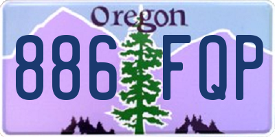 OR license plate 886FQP