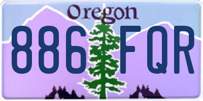 OR license plate 886FQR