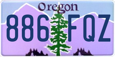 OR license plate 886FQZ