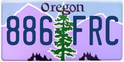 OR license plate 886FRC