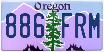 OR license plate 886FRM