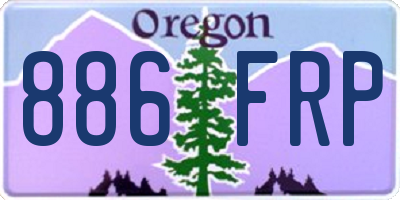 OR license plate 886FRP