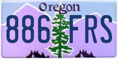 OR license plate 886FRS