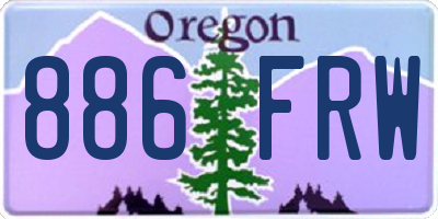OR license plate 886FRW