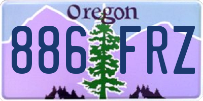 OR license plate 886FRZ