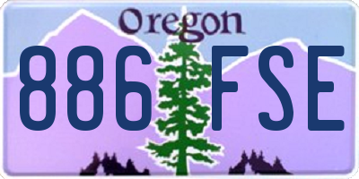 OR license plate 886FSE
