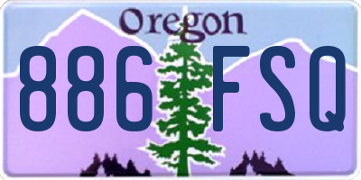 OR license plate 886FSQ