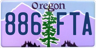 OR license plate 886FTA