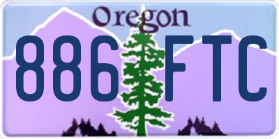 OR license plate 886FTC