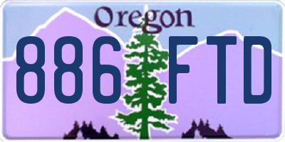 OR license plate 886FTD
