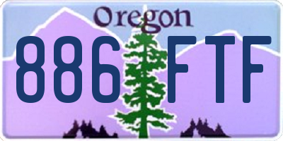 OR license plate 886FTF