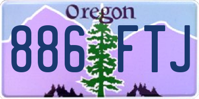 OR license plate 886FTJ
