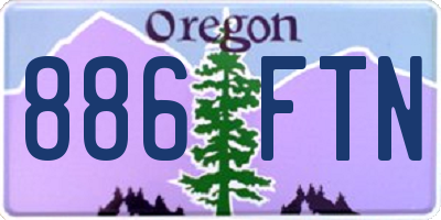 OR license plate 886FTN