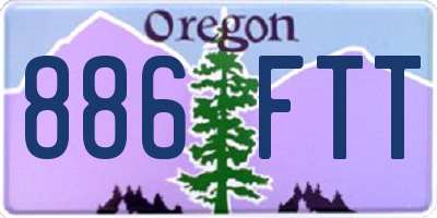 OR license plate 886FTT