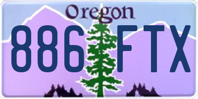 OR license plate 886FTX