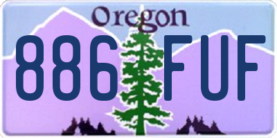 OR license plate 886FUF