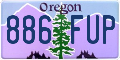OR license plate 886FUP
