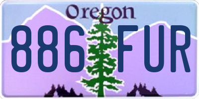 OR license plate 886FUR