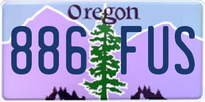 OR license plate 886FUS