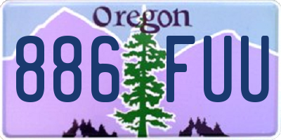 OR license plate 886FUU