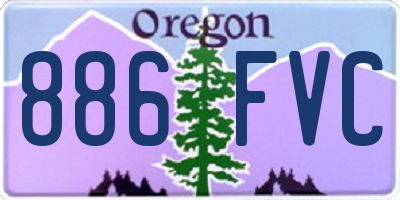 OR license plate 886FVC