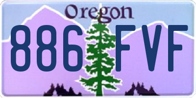 OR license plate 886FVF