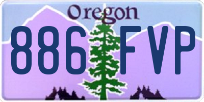OR license plate 886FVP