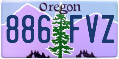 OR license plate 886FVZ