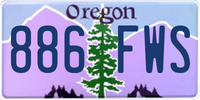 OR license plate 886FWS