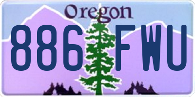 OR license plate 886FWU