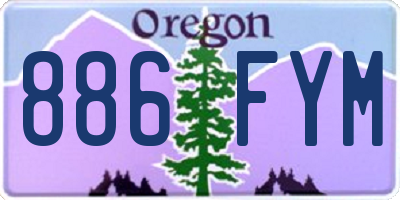OR license plate 886FYM