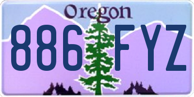 OR license plate 886FYZ