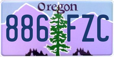 OR license plate 886FZC