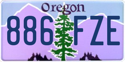 OR license plate 886FZE