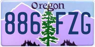 OR license plate 886FZG