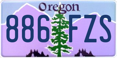 OR license plate 886FZS