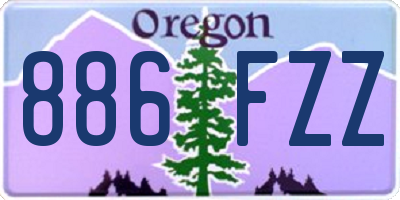 OR license plate 886FZZ