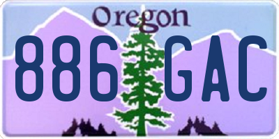 OR license plate 886GAC